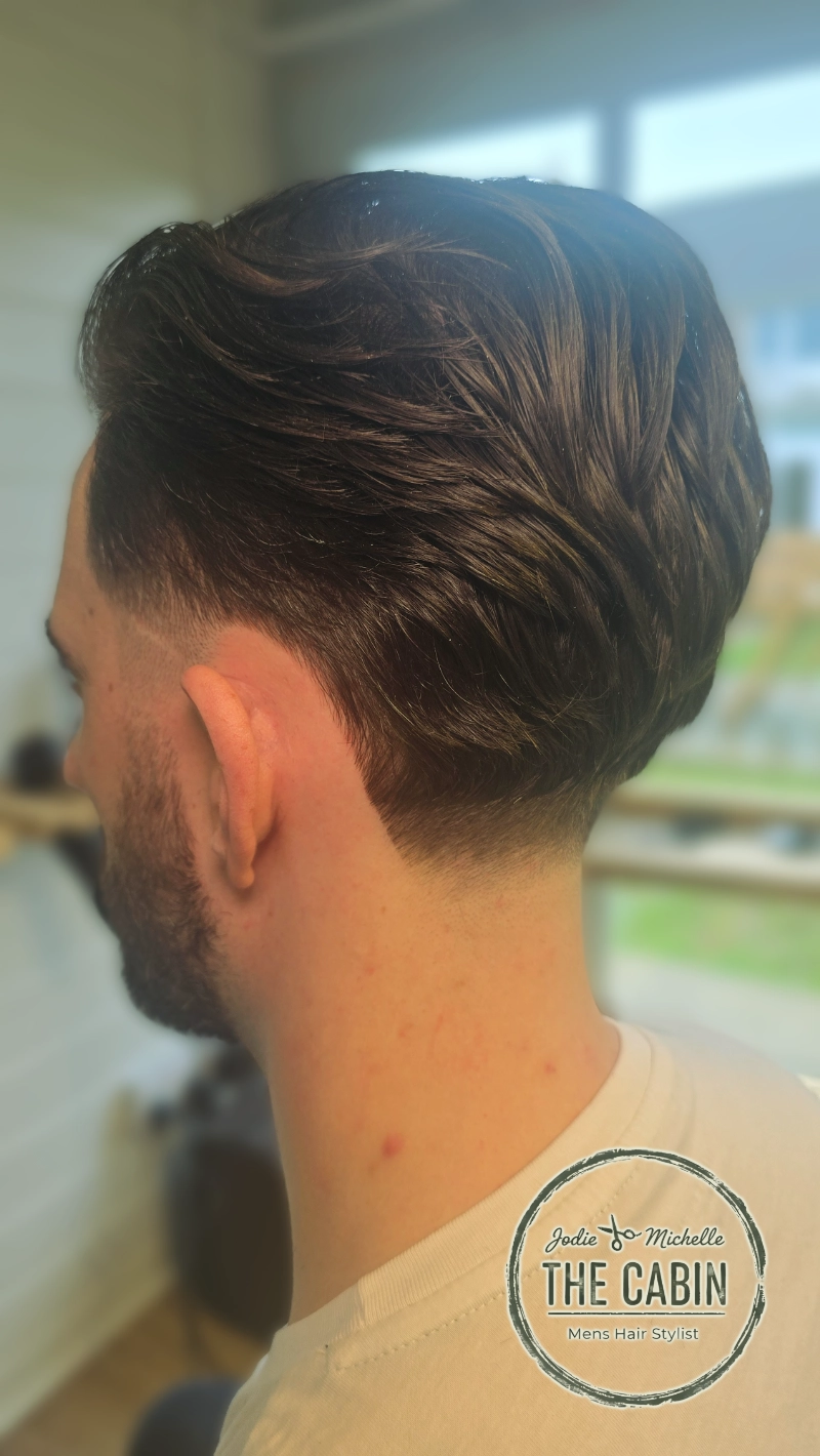 Modern men's haircut in private studio